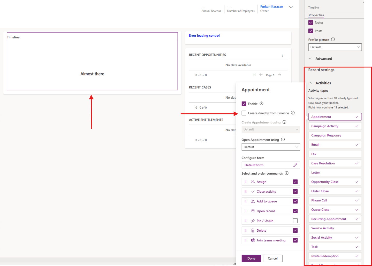 Dynamics 365 – Disable Record Creation in Timeline – Crm Minds